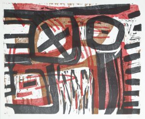 skoander guido llinas abstract woodcut guido llinas houtsnede art guido llinas cuba guido llinas pinar del rio france guido llinas paris guido llinas kunst guido llinas woodcut framed skoander.com
